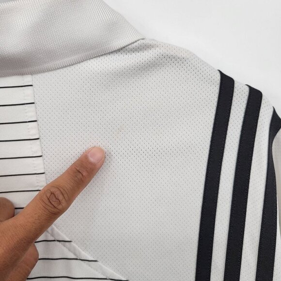 Adidas Climacool Golf Stripe Polo Shirt Big Tall Henley Short Sleeve 2XL Mens - Picture 15 of 16